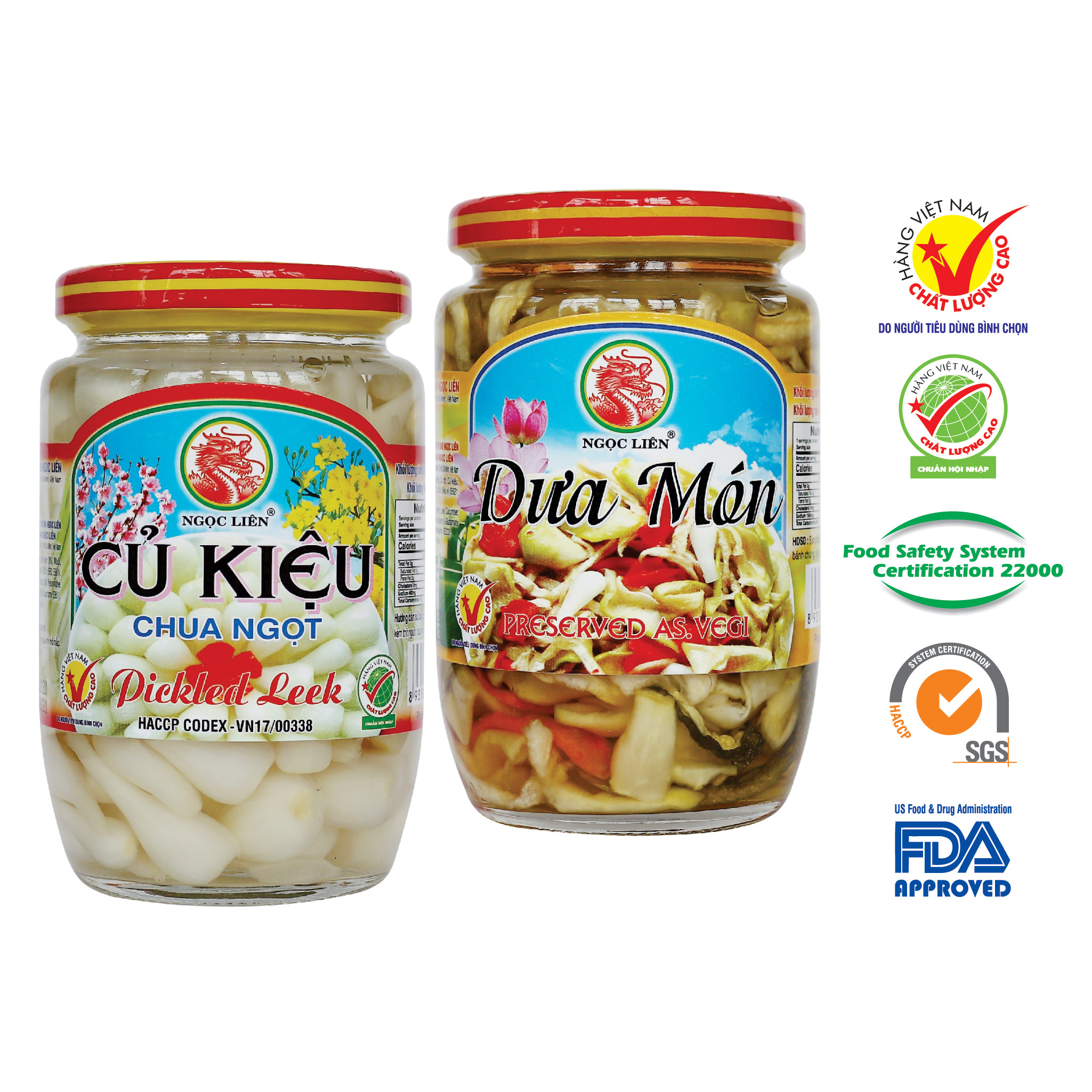 Combo 1 Hũ Dưa món 430g + 1 Hũ Củ Kiệu 390g