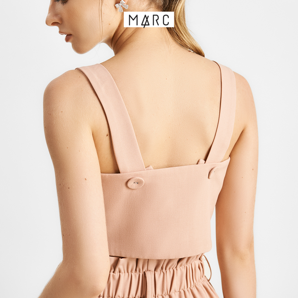 Áo Nữ MARC FASHION Crop Top 2 Dây Nhấn 2 Nút Sau CBVH0506