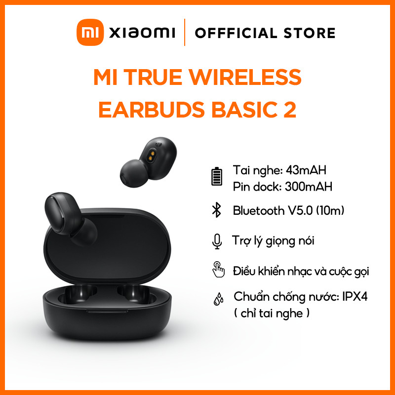 Tai nghe Bluetooth True Wireless Xiaomi Earbuds Basic 2 - Hàng Chính Hãng