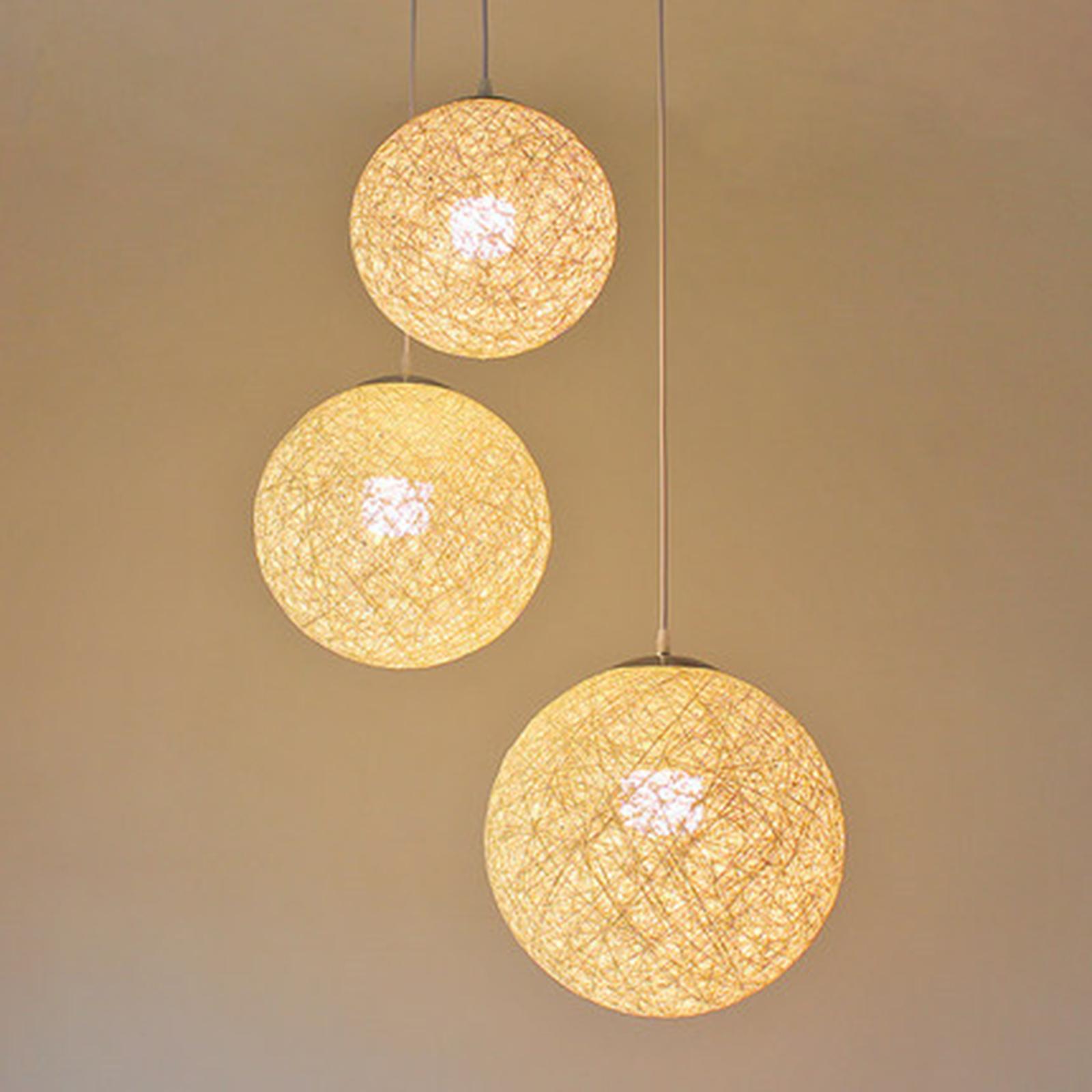 Rattan Lantern Pendant Lamp, Ceiling Lighting Fixture Chandelier Hanging Light  Tea House