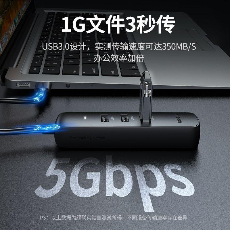 Ugreen UG80658CM416TK 1.5m 4 cồng USB 3.0 Hub Màu đen - HÀNG CHÍNH HÃNG