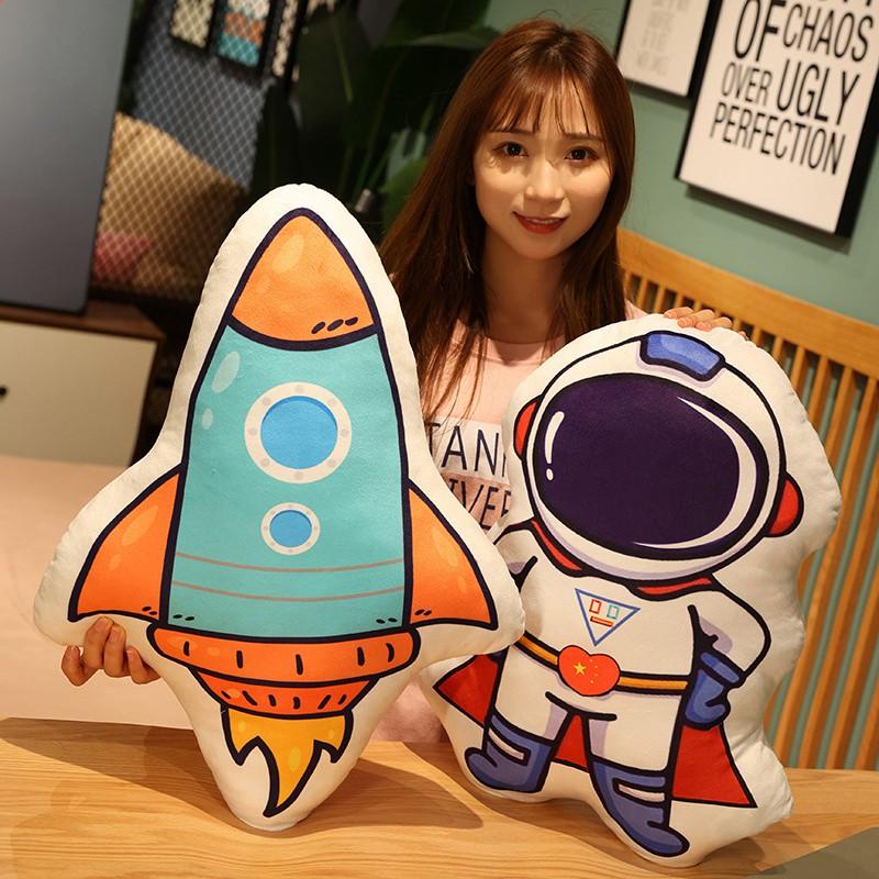 Mô Phỏng Không Gian Loạt Sang Trọng Gối Đồ Chơi Phi Hành Gia Spaceman Tên Lửa Tàu Vũ Trụ Búp Bê Nhồi Bông Ngủ Trưa Gối Bé Trai Trẻ Em Quà Tặng Sinh Nhật
