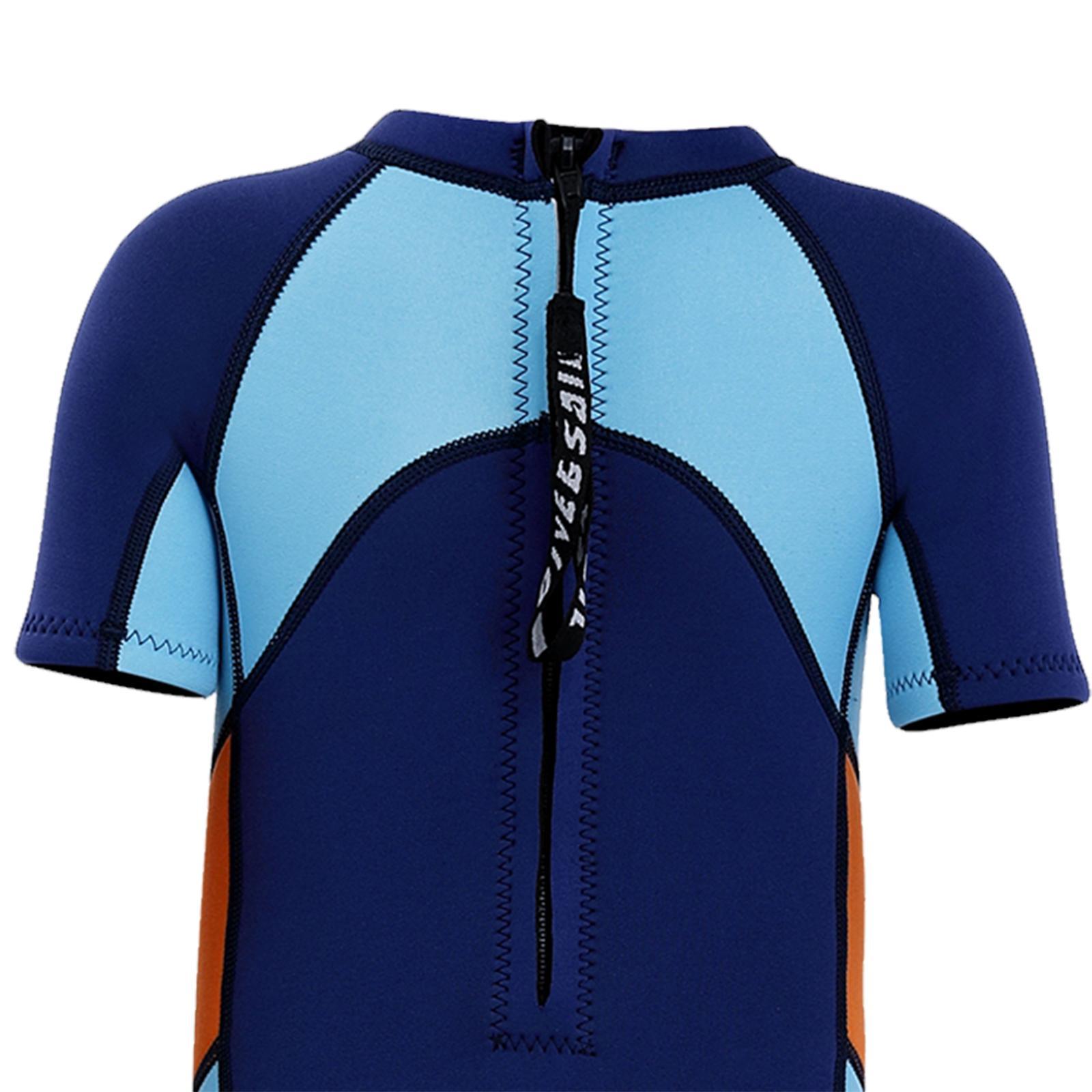 Boys Childrens Full Length Wetsuit 2.5mm Short Sleeve Swimsuit Swimming S