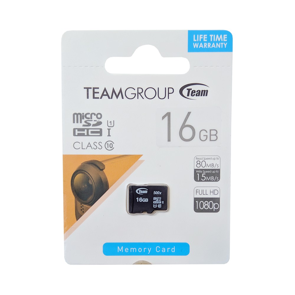 Thẻ Nhớ 16GB Micro SDHC Team 500x Class 10 U1-80MB/s (Đen) - Hàng Chính Hãng  + Tặng Đèn Led