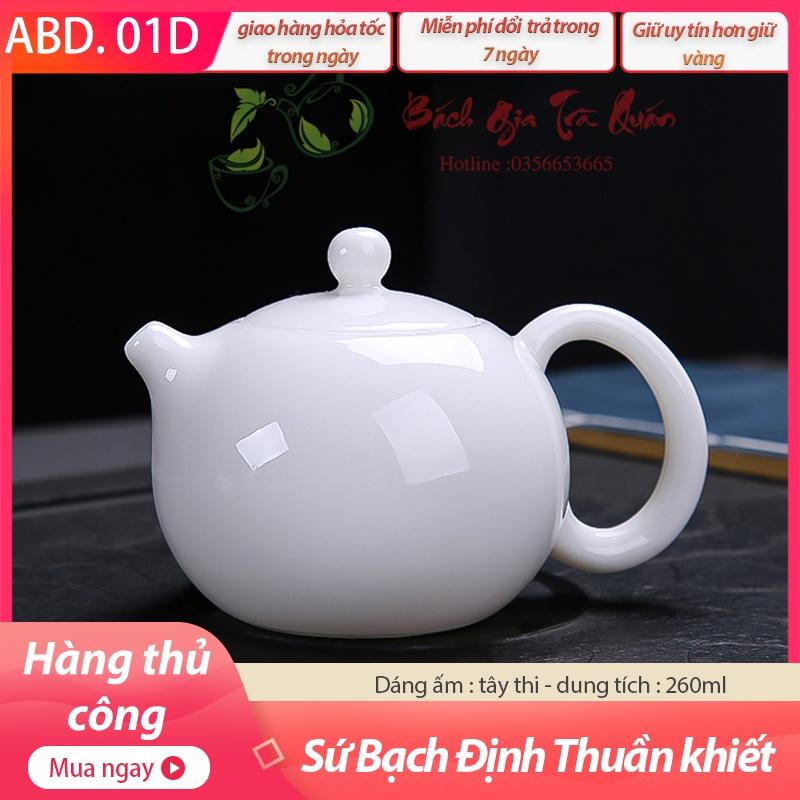 SIÊU KHUYẾN MÃI Ấm Trà Sứ Bạch Định Thấu Quang - ABD.01