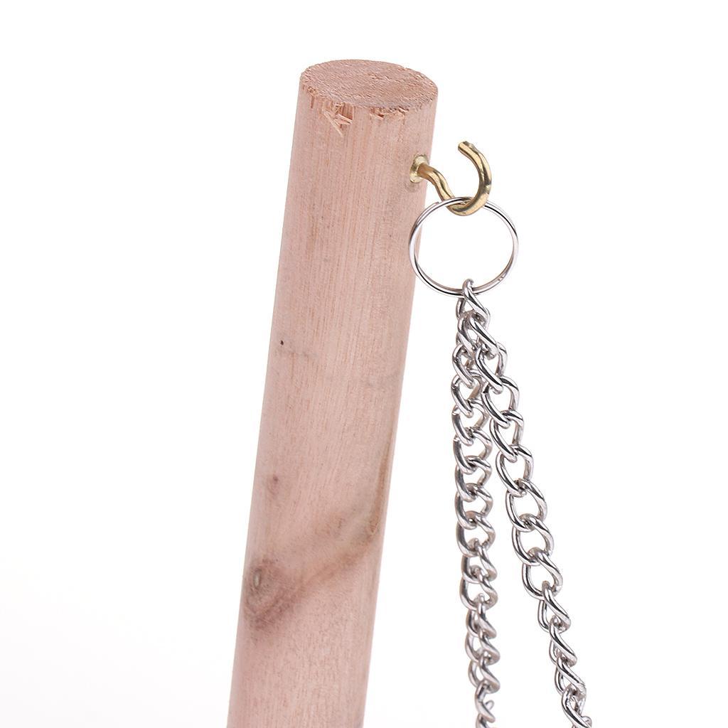 Wood Bird Perch Swing for Pet Parrot Canary Finch Pigeon Hamster Mice Gerbil