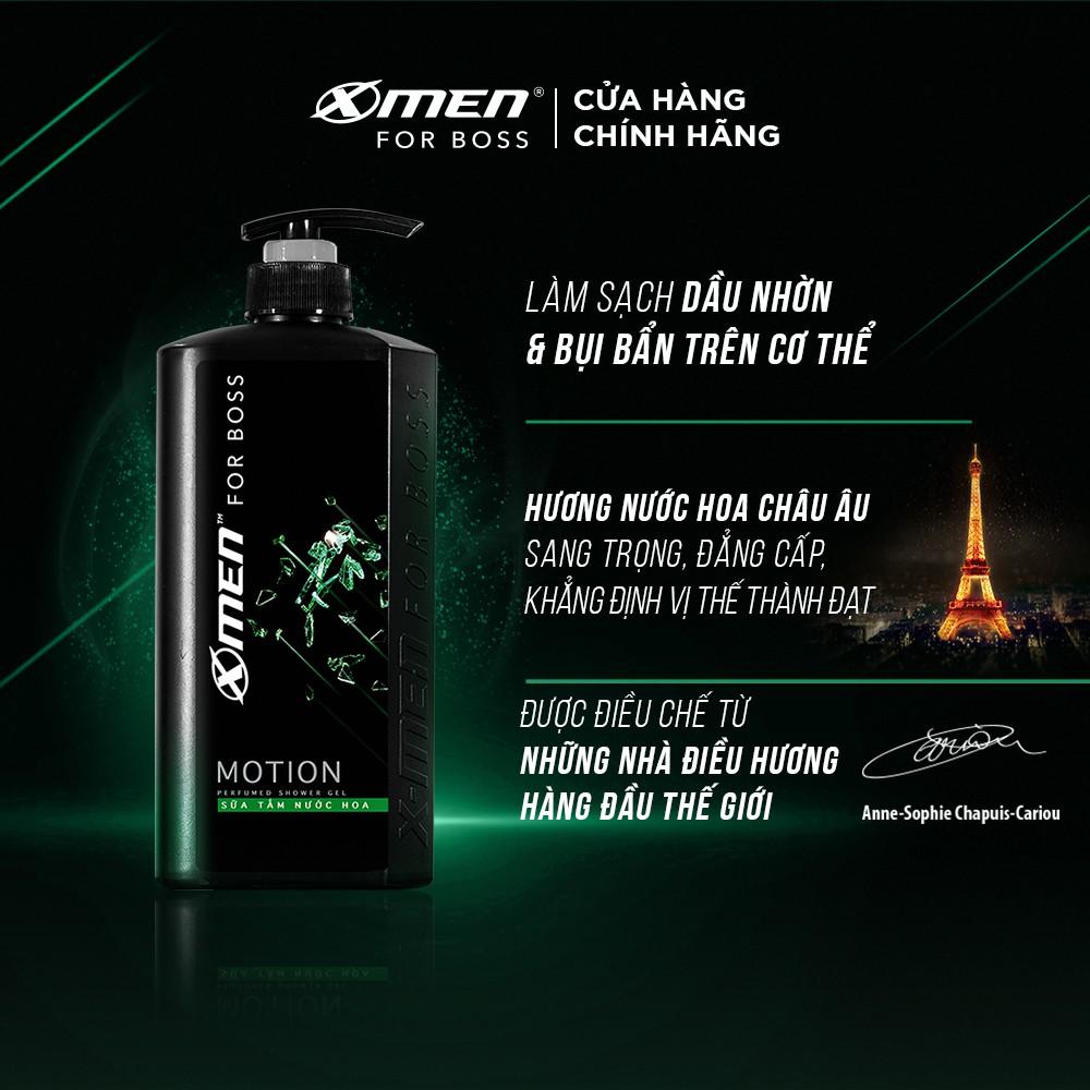 Sữa tắm Nước hoa X-Men For Boss Motion 650g - Mùi hương năng động phóng khoáng