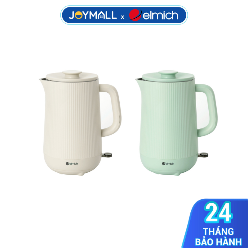 Ấm Đun Nước Siêu Tốc Elmich KEE-9145 1.6L 2100W, Hàng Chính Hãng, Công Tắc Thông MInh - JoyMall