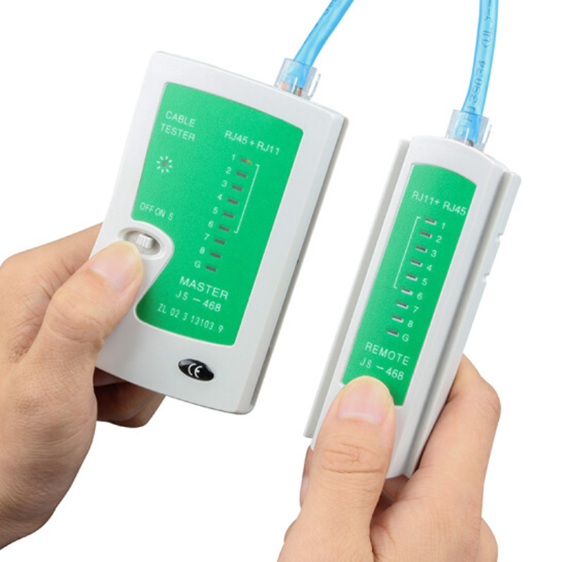 Hộp test mạng đa năng China RJ11/45 (Trắng phối xanh) - Hàng Nhập Khẩu