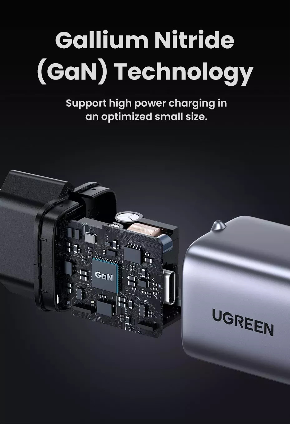 Củ sạc nhanh MINI 30W GaN UGREEN CD319 – Sạc nhanh Type C – Công suất 30W – Công nghệ GaN tiên tiến – Hàng Chính Hãng.