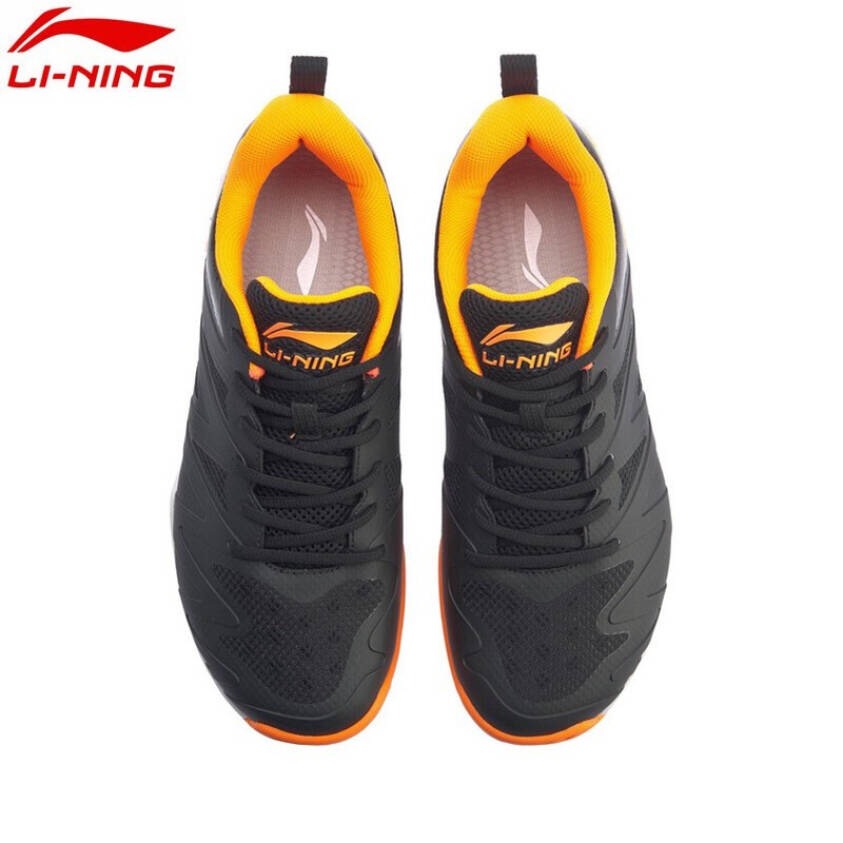 Giày cầu lông Li-Ning AYTP023-3 mẫu mới tăng độ ma sát chống trơn trượt khi di chuyển hàng chính hãng dành cho nam màu đen phối vàng đủ size