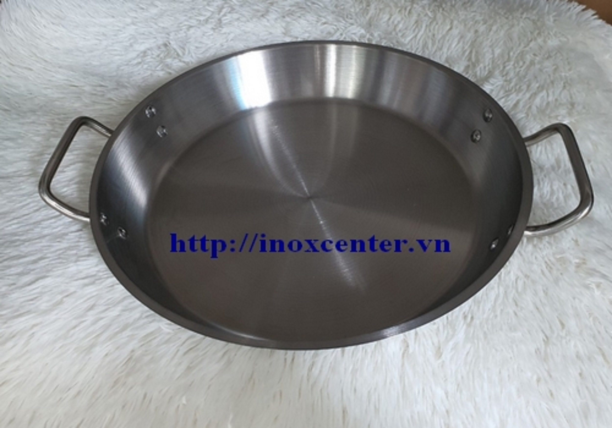 CHẢO INOX 2 QUAI 3 ĐÁY 36 CM