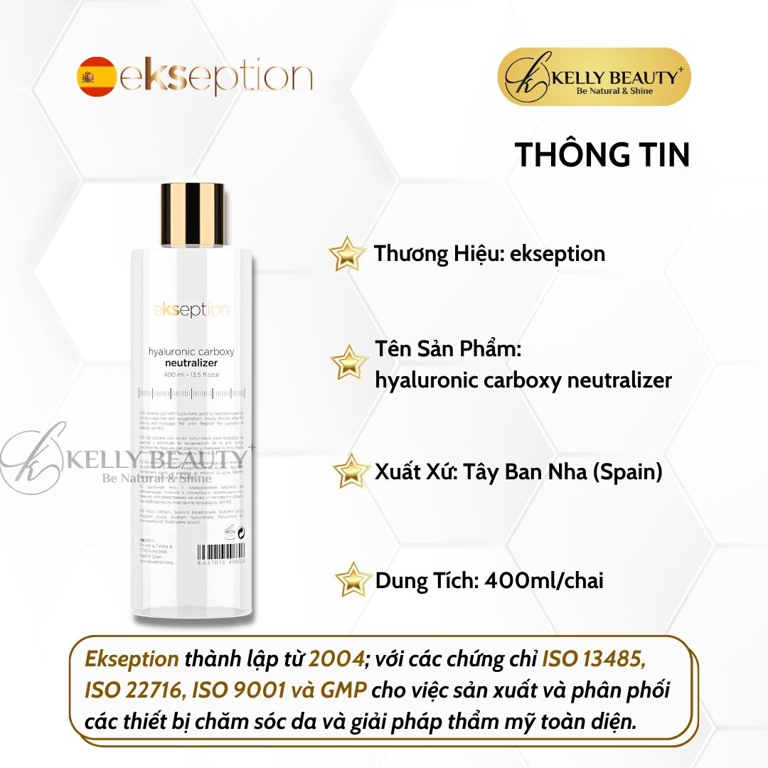 Dung Dịch Trung Hòa Sau Peel - ekseption Hyaluronic Carboxyl Neutralizer - Giảm Bong Tróc, Ngừa Kích Ứng - Kelly Beauty