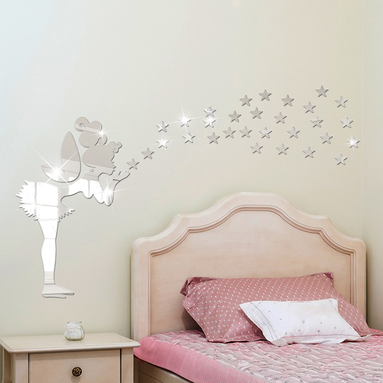 Bộ decal trang trí dán tường 3D sáng tạo cao cấp (M8) Thiên thần