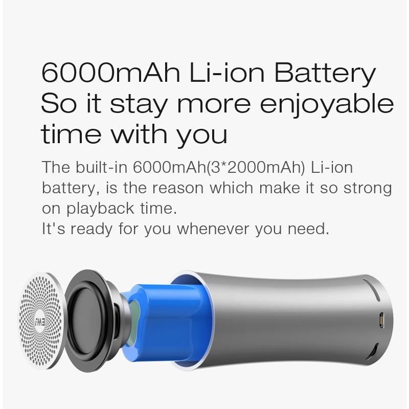 Loa Bluetooth Không Dây Di Động EWA Thể Thao Ngoài Trời Loa HIFI TWS 6000MAh Thật Loa Âm Thanh Nổi Không Dây MP3 Người Chơi Loa Siêu Trầm Color: Rose Gold