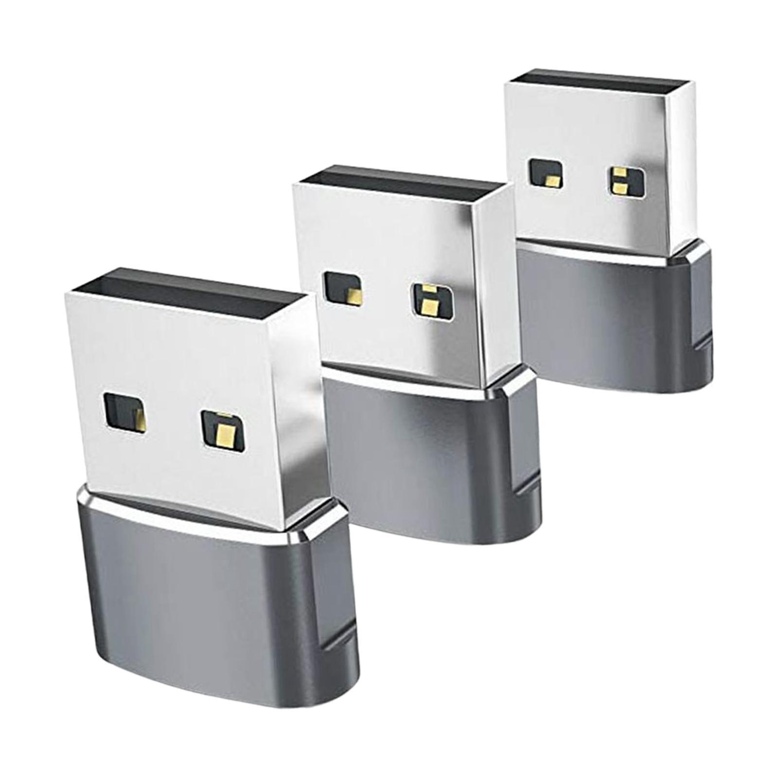 3 Pieces Type-.1 to USB 2.0 Adapter Plug Transfer Female to Male for Laptop