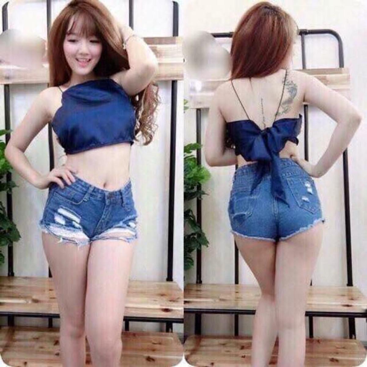 ÁO HAI DÂY CỘT NƠ PHI HỞ LƯNG MOUSSE NGỰC BASIC TRƠN NỮ CROPTOP HOT GIRL ULZZANG HÀN QUỐC CỰC CHẤT - Tím