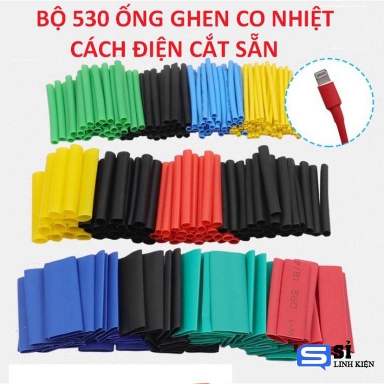 Bộ hộp ống gen co nhiệt, tui co nhiệt cách điện, nhiều màu, nhiều cỡ, các form size Túi 328pcs, túi 530pcs, Hộp 580p