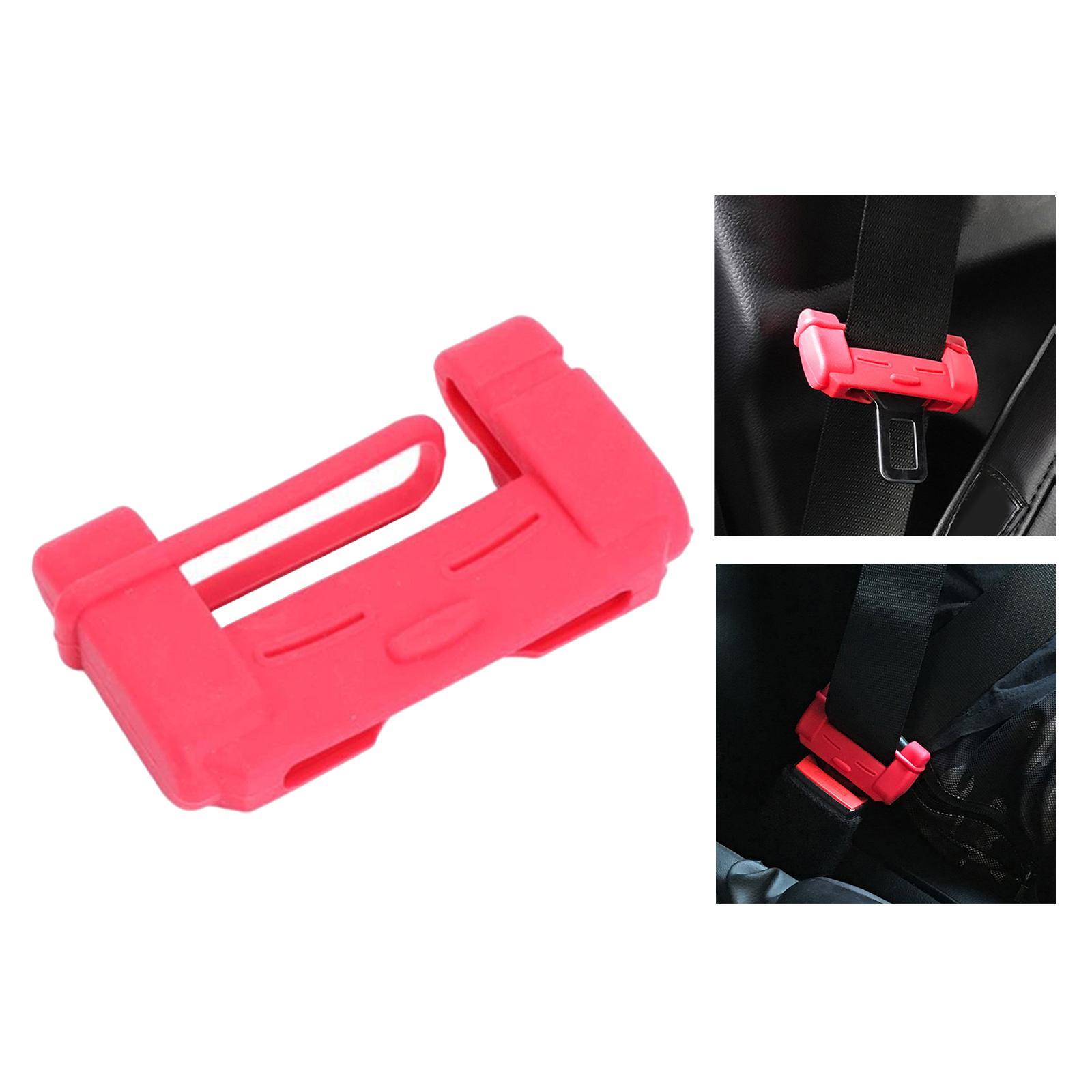 Car Belt Buckle Cover Anti Scratch Interior Accessories Red