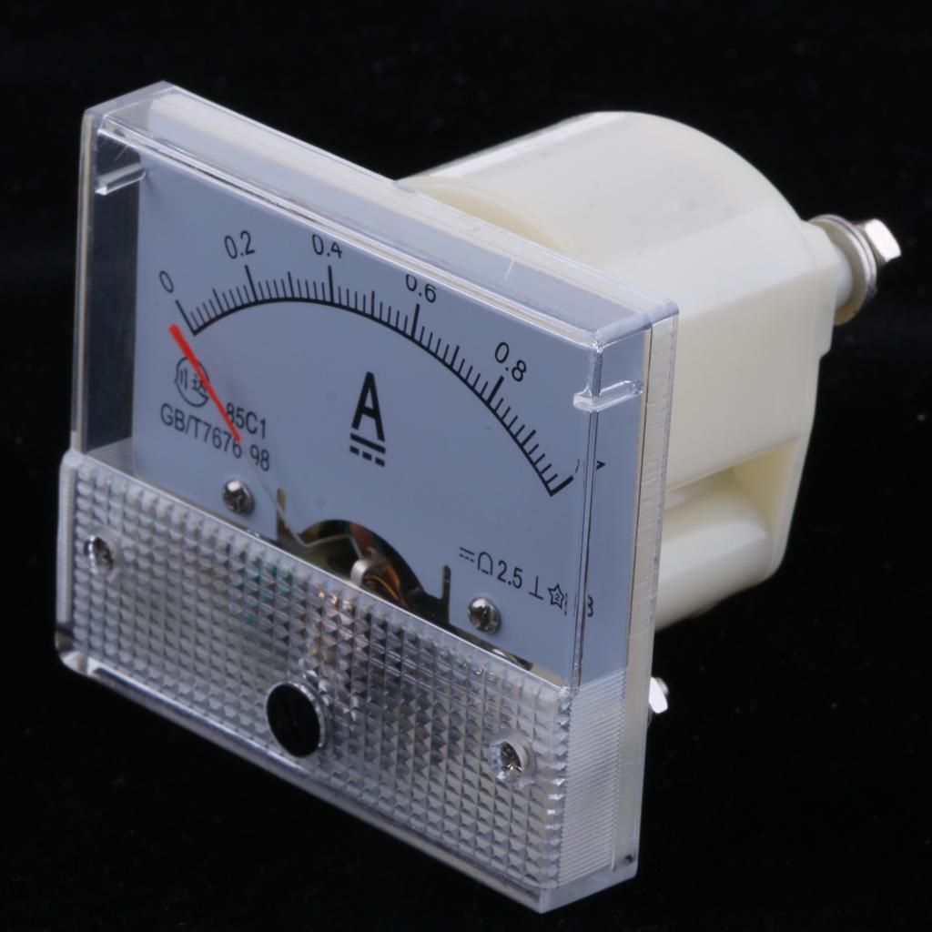 2pcs 0-1A & 0-2A DC Ammeter Current Panel Meter Pointer Current Meter Gauge