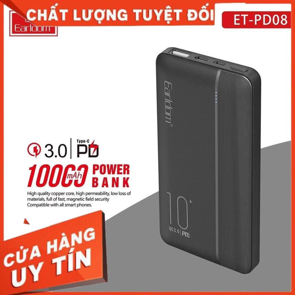 Sạc Dự Phòng Earldom 10.000 mAh Sạc Nhanh QC 3.0 PD – 08 hàng chính hãng