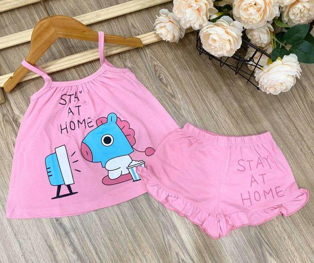 Bộ áo dây quần đùi bé gái siêu cưng- Đồ bộ trẻ em