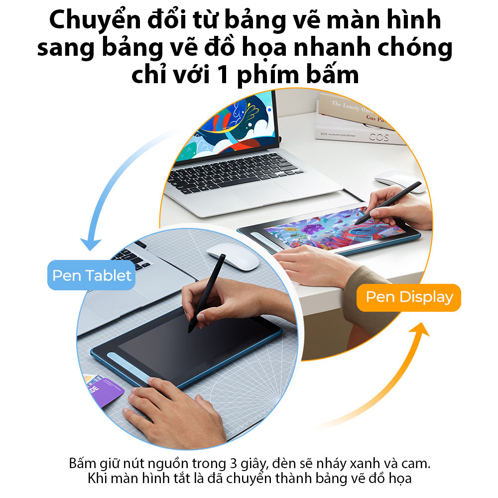 Bảng Vẽ Màn Hình XP-Pen Artist 10 Gen 2 Chip X3 Android 120% SRGB Cảm Ứng Nghiêng - Hàng Chính Hãng