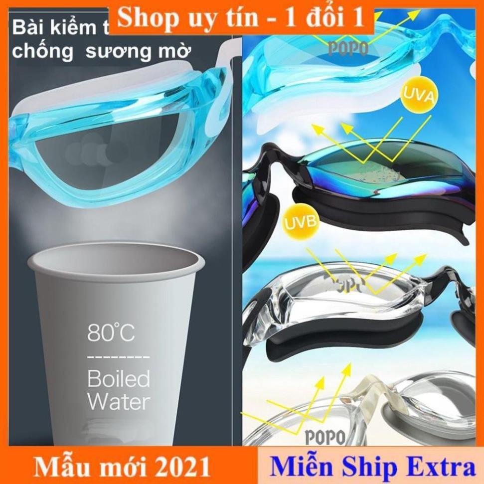 Kính bơi lặn có kèm nút bịt tai cho cả người lớn, trẻ em loại tốt mặt kính có tráng chống xước