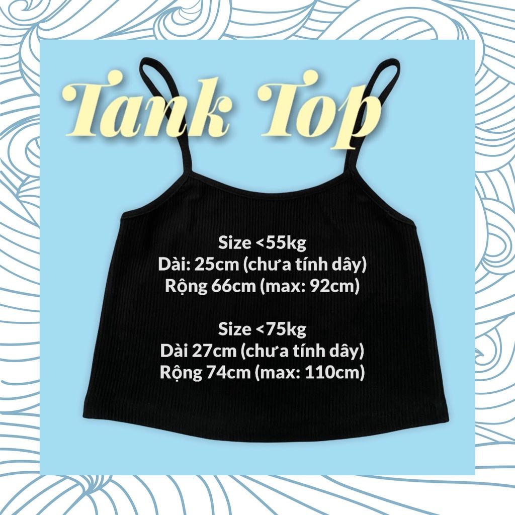 Áo croptop hai dây, có big size, co giãn tốt