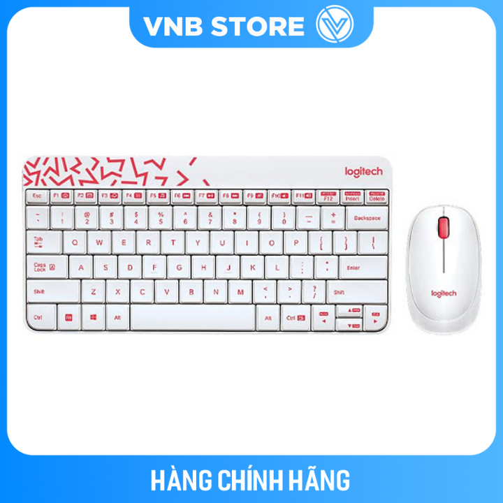 Bộ Bàn Phím Và Chuột Không Dây Logitech MK240 Trắng - Hàng Chính Hãng