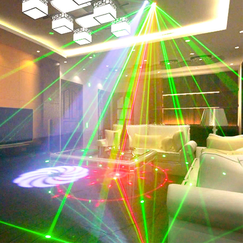 Đèn Laser 2 Cửa Kết Hợp Moving Led 6 Mắt - Nháy theo nhạc | Đèn Laser Phòng Bay| Phòng Karaoke| Sân Khấu Vũ trường