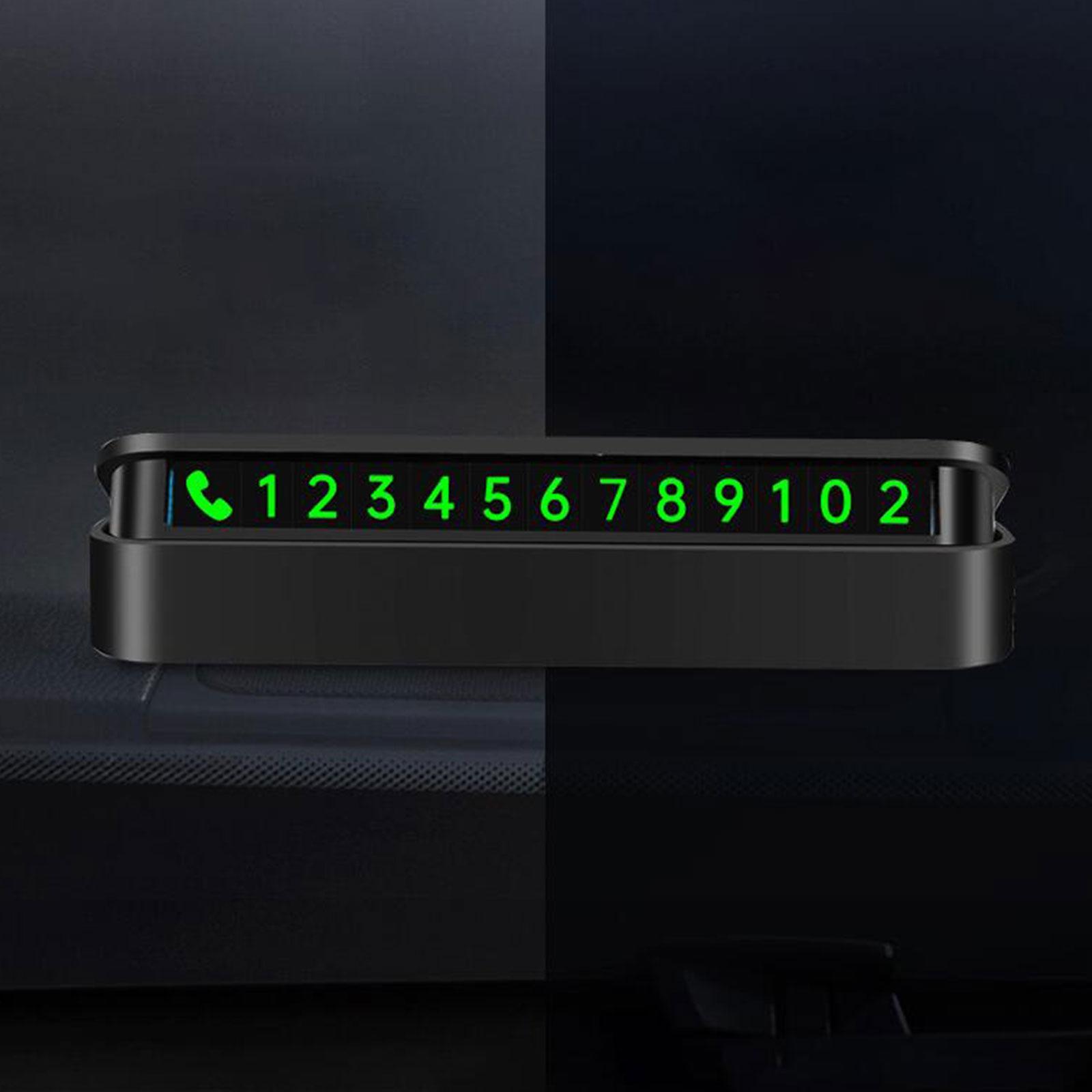 Car Phone Number Plate Stop Accessories Hidden Parking Phone Number Card