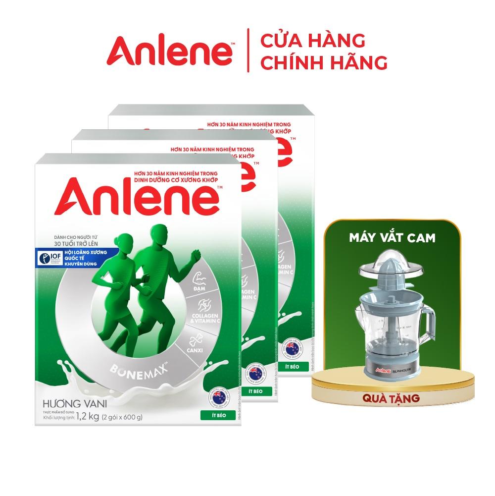 Combo 3 TPBS Anlene hương vani 1.2kg (trên 30 tuổi) tặng máy vắt cam