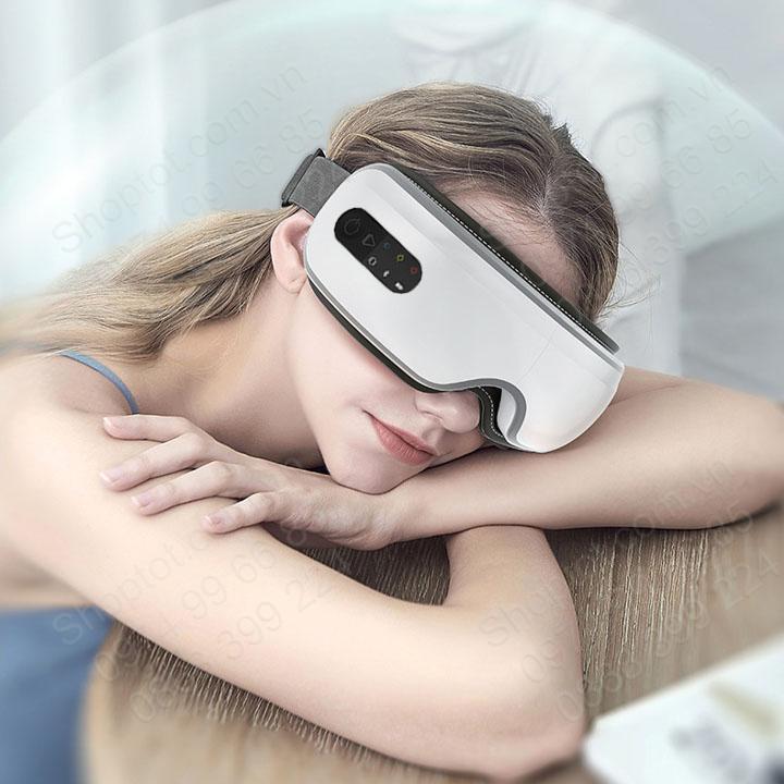 Máy massage mắt đa chức năng: Chườm nóng, rung, có bluetooth EM-004
