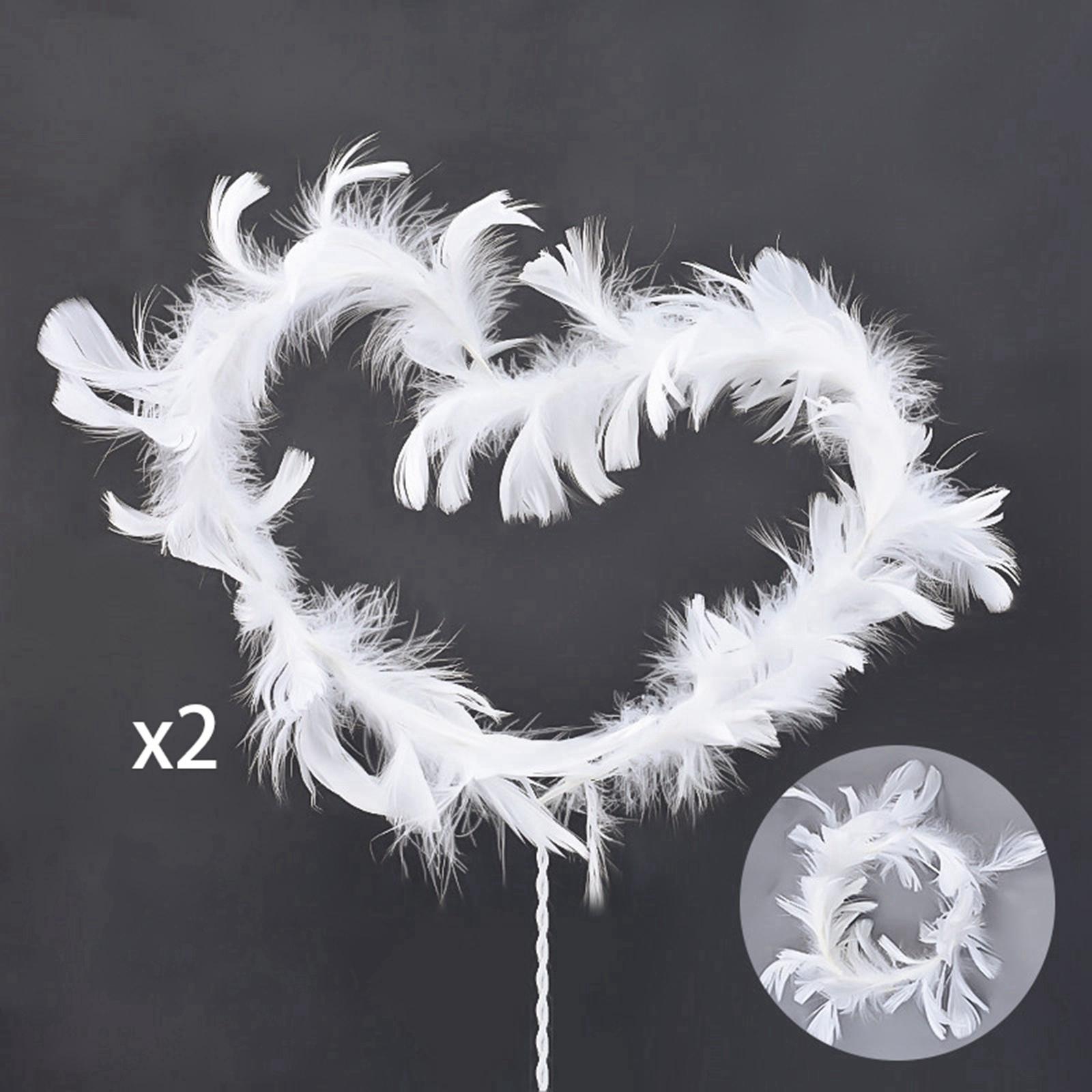 2PCS Feather Cake Toppers Cupcake Toppers Cake Decoration for Party Birthday Christmas New Year