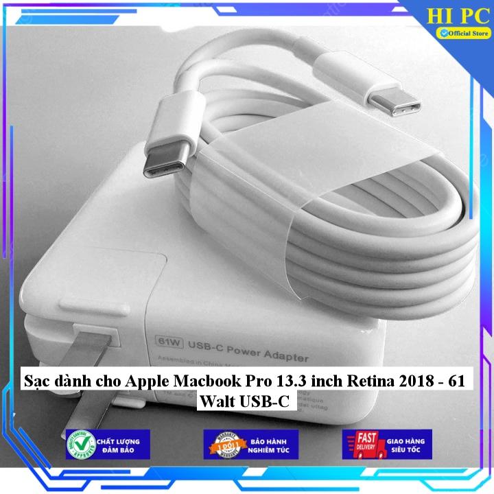 Sạc dành cho Apple Macbook Pro 13.3 inch Retina 2018 - 61 Walt USB-C - Hàng Nhập Khẩu
