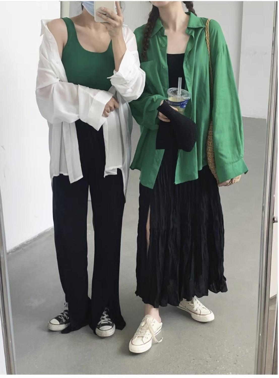 DONGSHOP Cao cấp hoa xẻ tà nửa người váy mùa xuân và mùa hè 2023 Vintage thả cảm thấy gầy váy xếp li một chữ dài váy