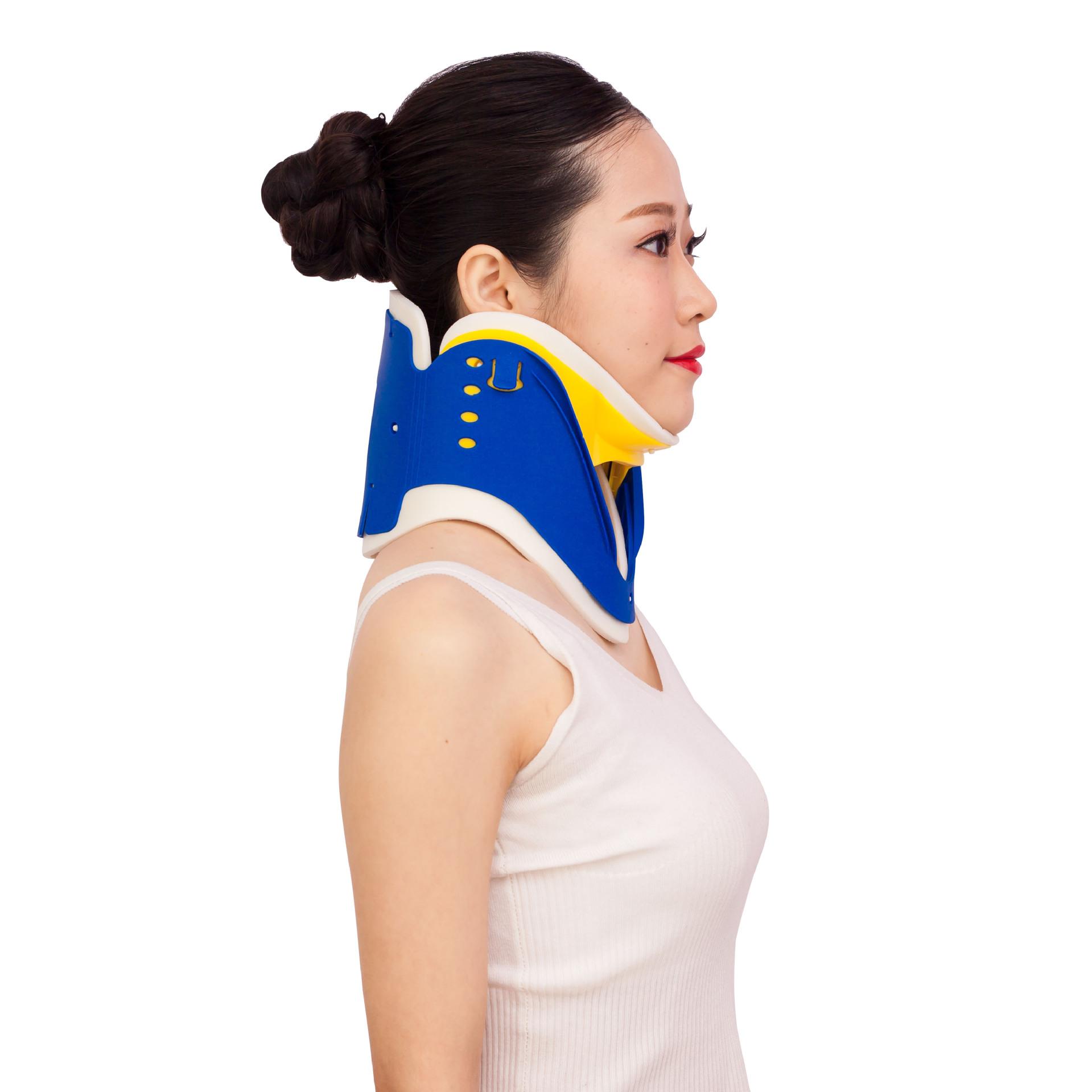 Dụng cụ cố định cột sống cổ tử cung có thể điều chỉnh kích thước Khẩn cấp nẹp cổ tử cung Hỗ trợ bảo vệ thể thao Nẹp cổ 4 trong 1 1 mảnh màu xanh