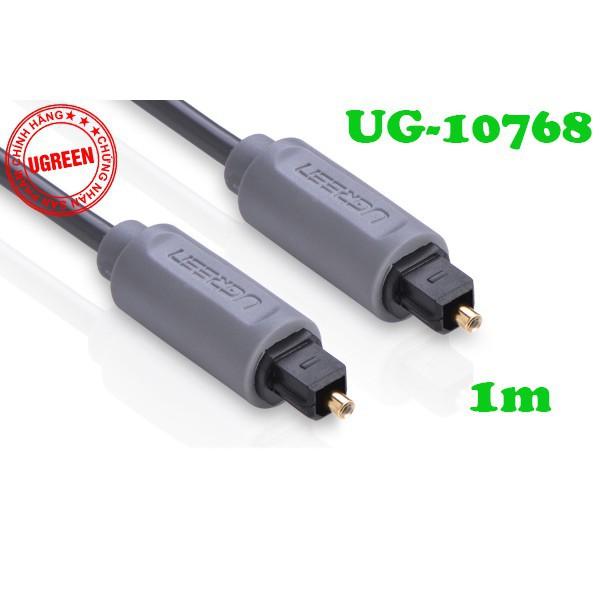 Cáp Audio quang Toslink, Optical Ugreen 10768 dài 1m cao cấp - Hàng Chính Hãng