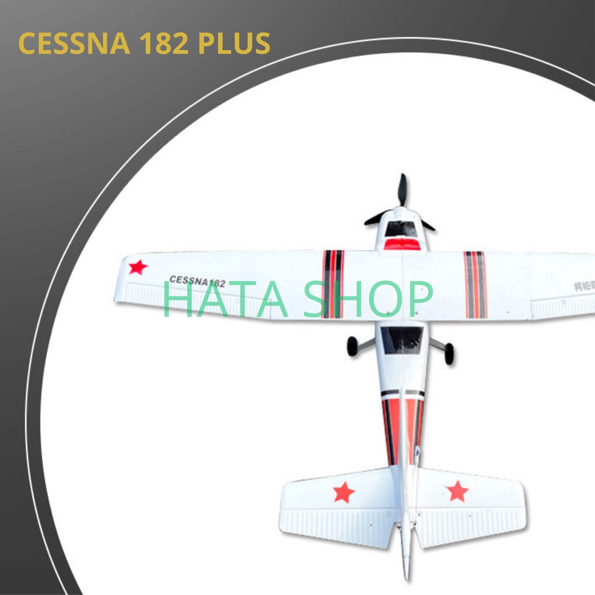 [Mẫu Mới] Máy Bay Cánh Bằng Cessna 182 Plus Sải Cánh Dài 1m2 Size Lớn Chống Rơi Vỡ Chất Liệu EPO