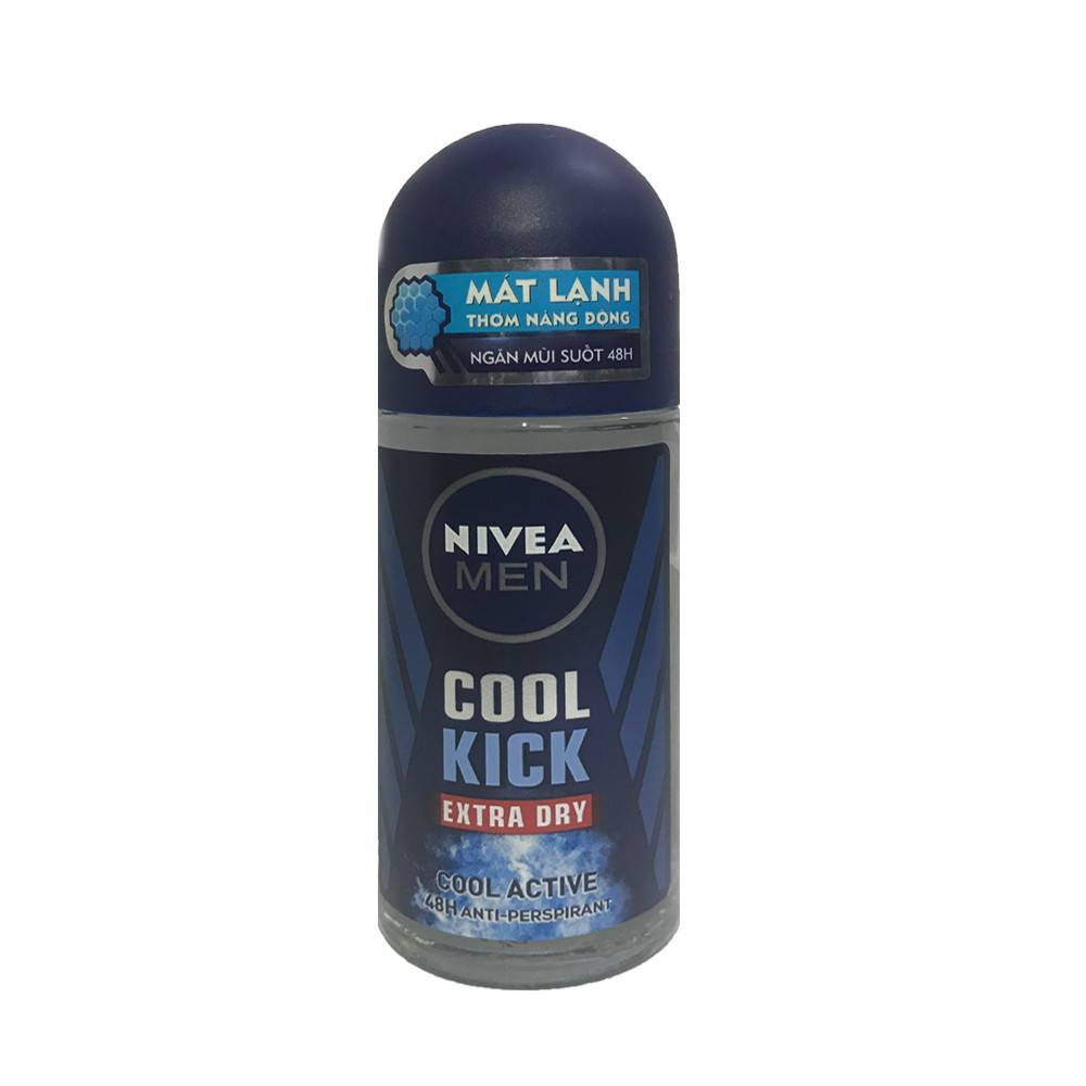 Lăn khử mùi Nivea Men Cool Kich Extra Dry- Cool Active -Mẫu Mới 50ml