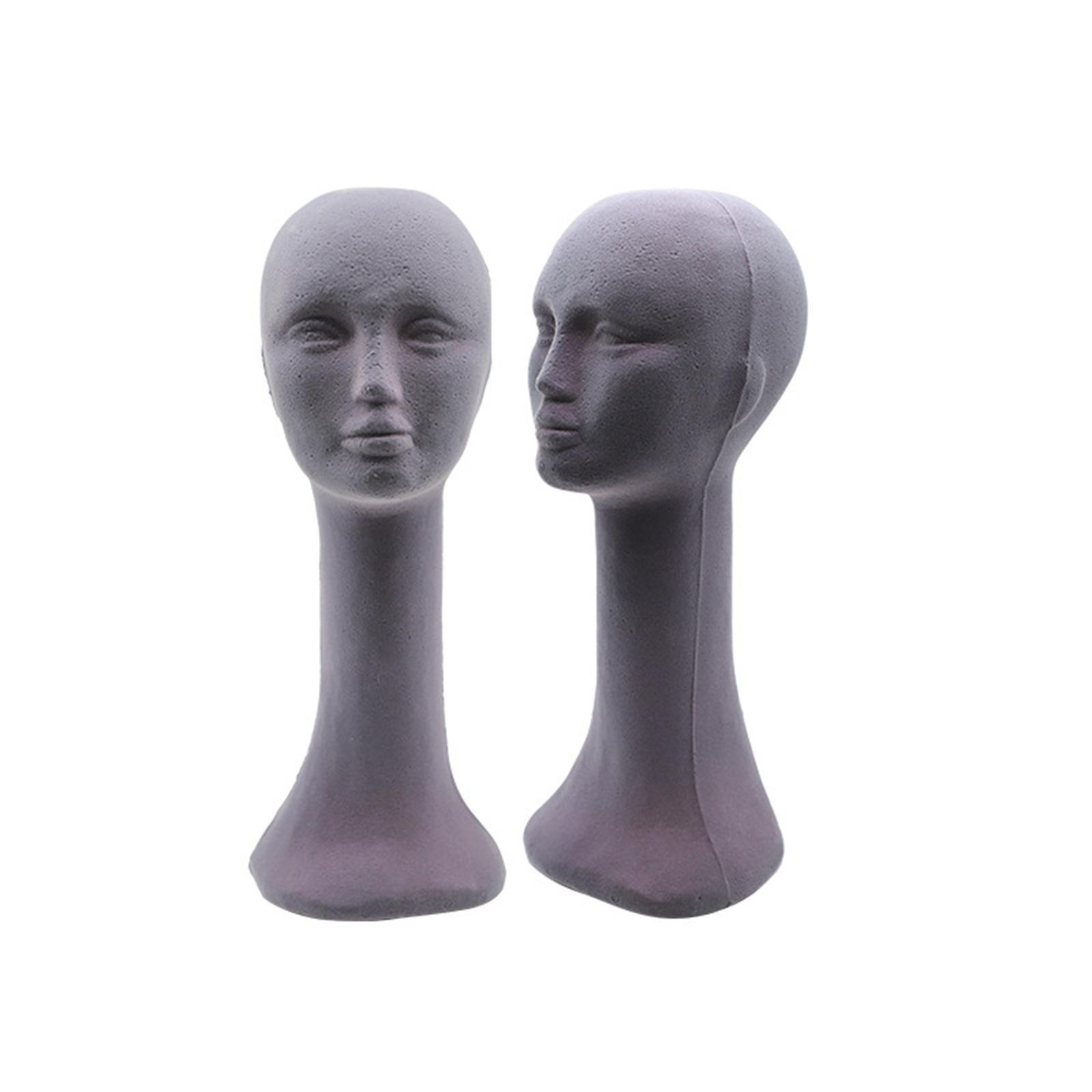 Women Wig Head Display Foam Head Model Stand Mannequin High Simulation DIY Photography Props