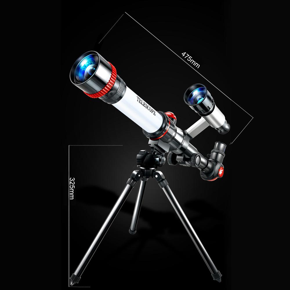 Outdoor Telescope High Clear Astronomical Refracting Telescope Science Teaching Toy with 20X 30X 40X Magnification Eyepieces Tripod for Kids Children Beginners