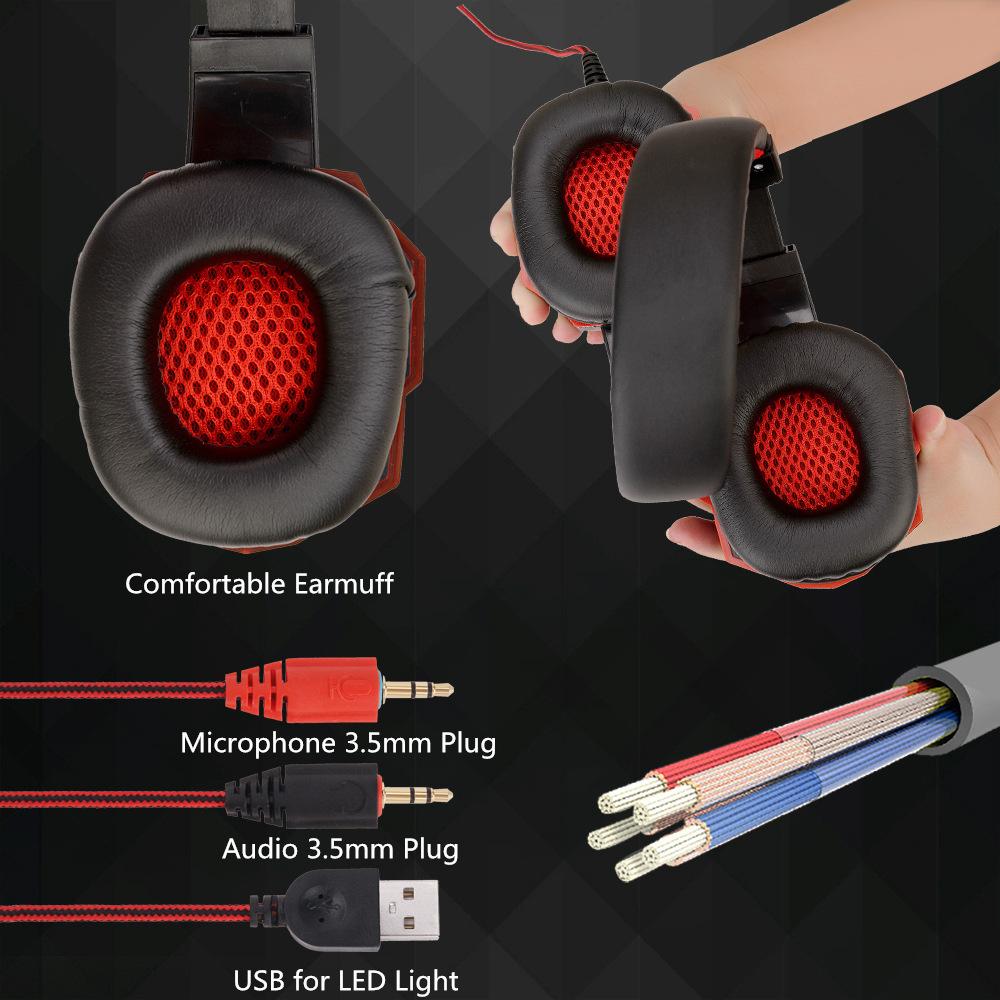 Chuyên Nghiệp Bass Game Thủ Có Dây Tai Nghe PS4 X Hộp Tai Nghe Có Đèn Led Micro Cho Máy Tính Laptop
