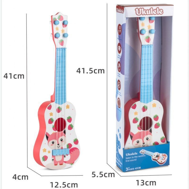 Đàn Ghita Ukelele mini đồ chơi dễ thương hoạt hình cho bé ĐÁNH ĐƯỢC NHƯ ĐÀN THẬT đồ chơi âm nhạc giáo dục sớm đồ trang trí chụp ảnh 3 size đàn phù hợp từng độ tuổi có hộp đẹp làm quà tặng BHI kids