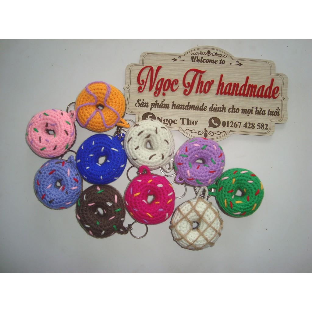 Móc khóa donut len