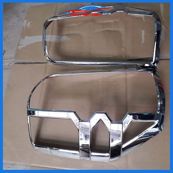 Ốp viền đèn pha hậu mạ crom Triton 2016-2017-2018, 2019-2020 chống trầy trang trí bảo vệ xe