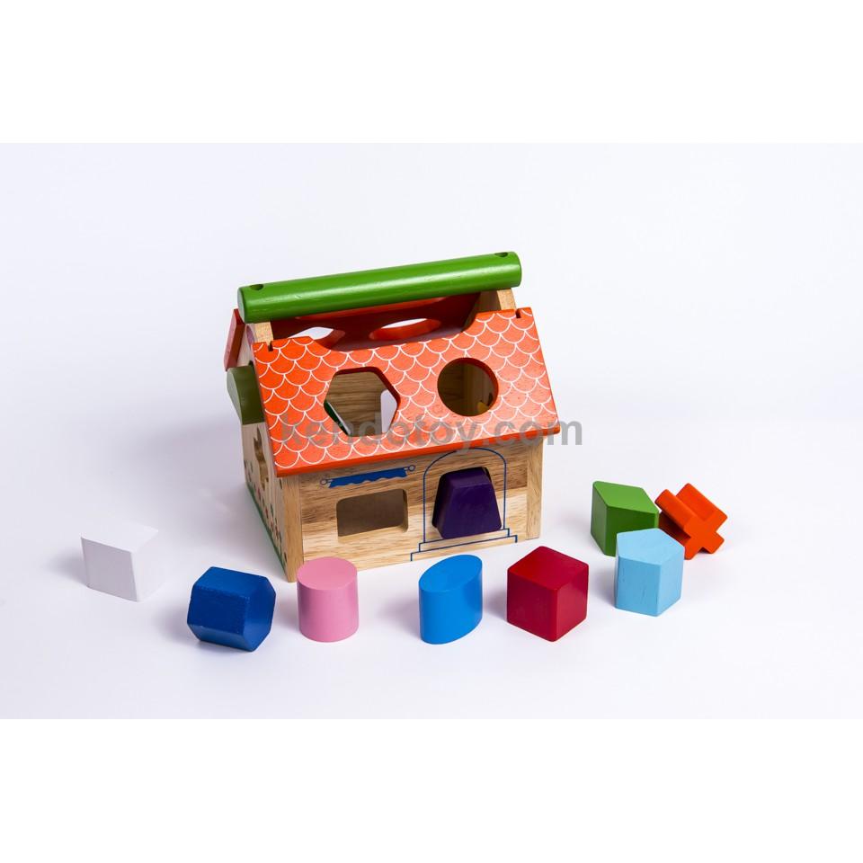 Nhà thả 12 khối | Đồ chơi gỗ thông minh cho bé vui học