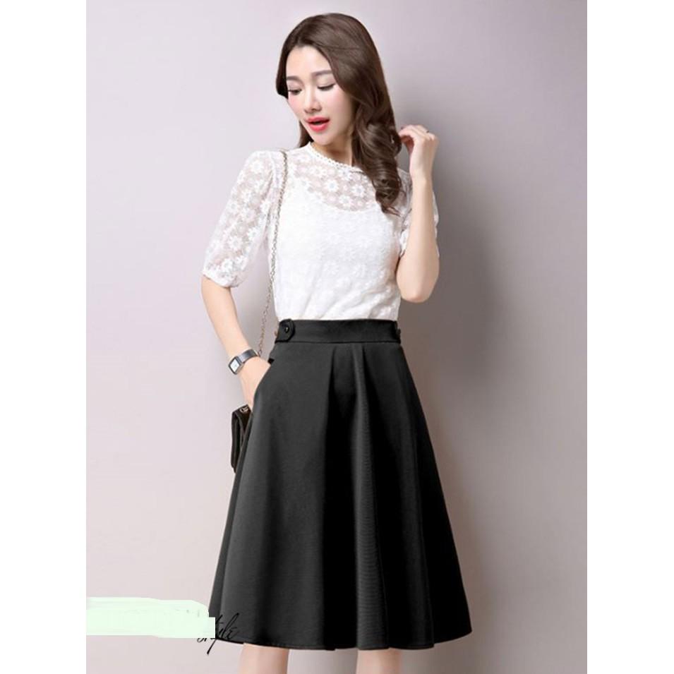 Chân Váy Xòe Nana Cách Điệu Lưng