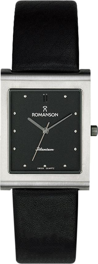 Đồng Hồ Nam Dây Da Romanson DL0581MWBK (26 x 36 mm) - Đen